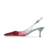 Elegant Slingback Kitten Heels Stiletto - FashionByTeresa